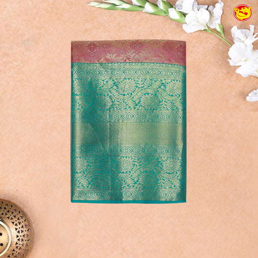 Pink with Water Green Traditional Tissue Wedding Silk Saree