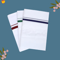 3 White Dhotis Combo Offer –  Cotton Traditional Men’s Dhoti