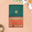 Bottle Green with Maroon Peacock Motifs Soft Silk Saree - Thenianantham
