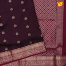 Maroon with Dark Red 9 Yards Soft Silk Saree - Thenianantham