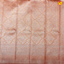 Grey with Light Orange Floral Kubera Pattu - Thenianantham