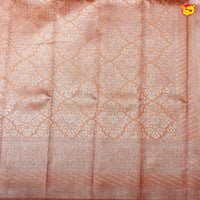 Grey with Light Orange Floral Kubera Pattu - Thenianantham