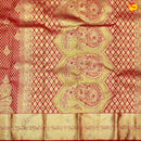 Cherry Red with Golden Stone Work Gold Zari Border Wedding Silk Saree