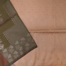 Green With Peach Soft Silk Saree