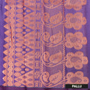 Pastel Green With  Purple Silk Cotton Saree