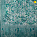 Baby Pink with Green Floral Motifs Kubera Pattu Saree - Thenianantham