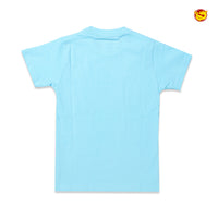 Sky Blue Colour Cotton Boys T-Shirt Summer Collection