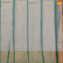Orange with Green Floral Design Kotta Tissue Saree