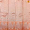 Orange with Grey Floral Kubera Pattu Saree - Thenianantham