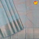 Light blue pure Kanchipuram silk saree - Thenianantham