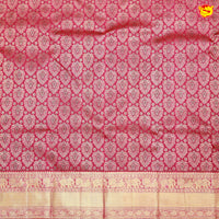Red Rose with Gold Zari Border Wedding Silk Saree