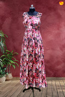 Colourfull Garden Beautiful Floral Motifs Ladies Branded Readymade Maxi Top