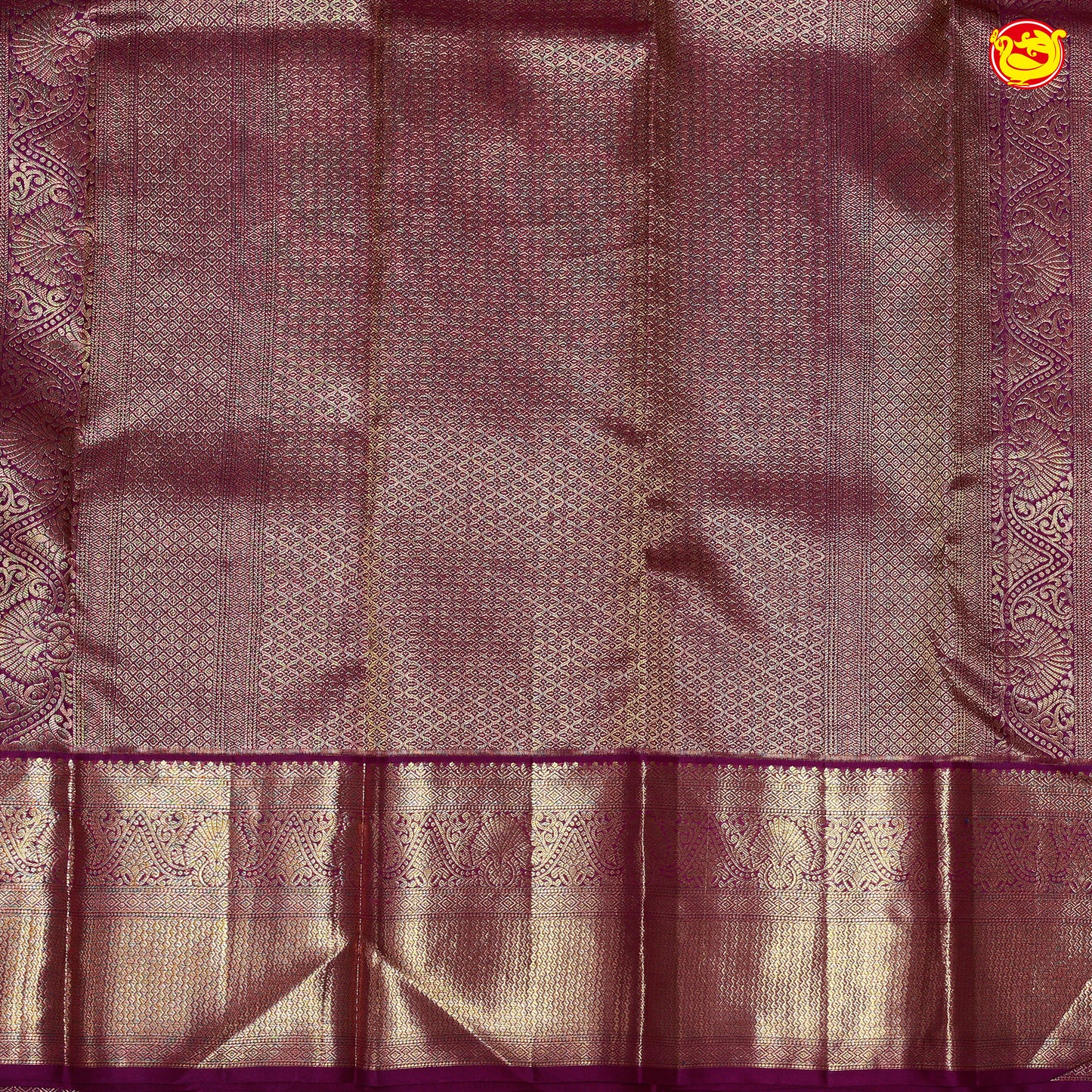 Sky Blue with Violet Traditional Wedding Silk Saree