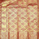 Dark Red with Gold Zari Border Wedding Silk Saree