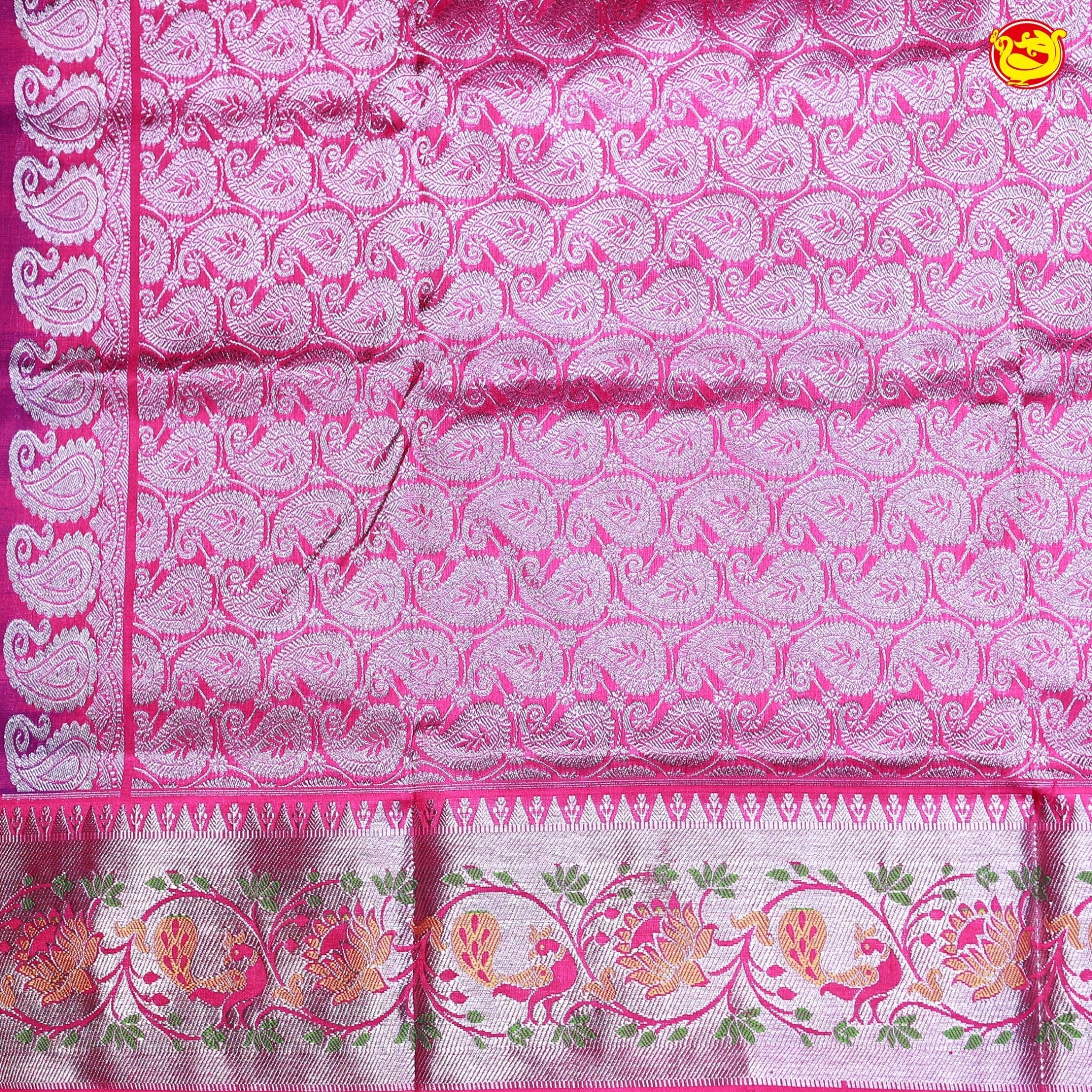 Vadamalli with Rani Pink Traditional Buttas Venkatagiri Silk Saree - Thenianantham