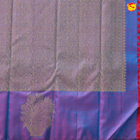 Light Sea Green with Purple Buttas Motifs Soft Silk Saree - Thenianantham