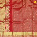 Red with Golden Stone work Gold Zari Wedding Silk Saree