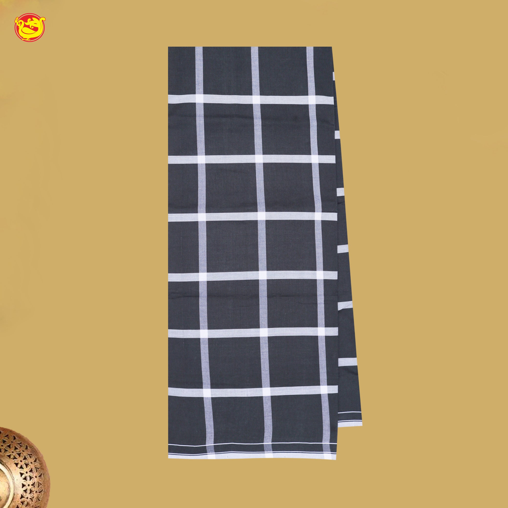 Men’s Checked Cotton Stitched Lungi