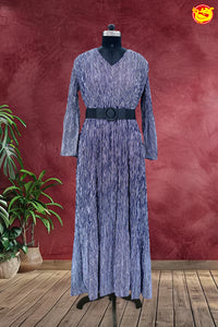 Purple Grey Ladies Branded Readymade Maxi Top