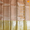 Peach with Pastel Green Tissue Wedding Silk Saree