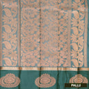 Cream With  Green  Border Silk Cotton Saree