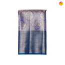 Tissue type blue pure Kanchipuram silk saree