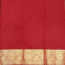 Dark Red with Gold Zari Border Wedding Silk Saree