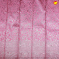 Pink Floral Motifs Kubera Pattu Saree - Thenianantham