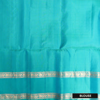 Mustard Orange  With Teal Green Soft Silk Saree