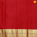 Cherry Red with Golden Stone Work Gold Zari Border Wedding Silk Saree
