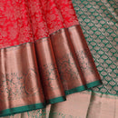 Red with Green Pure Kanchipuram Art Silk Saree