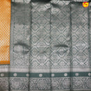 Mango Yellow with Grey Kubera Pattu Saree - Thenianantham