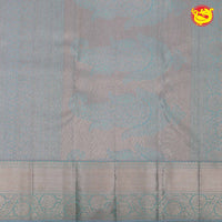 Light blue pure Kanchipuram silk saree - Thenianantham