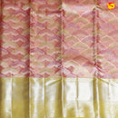 Peach with Pastel Green Tissue Wedding Silk Saree