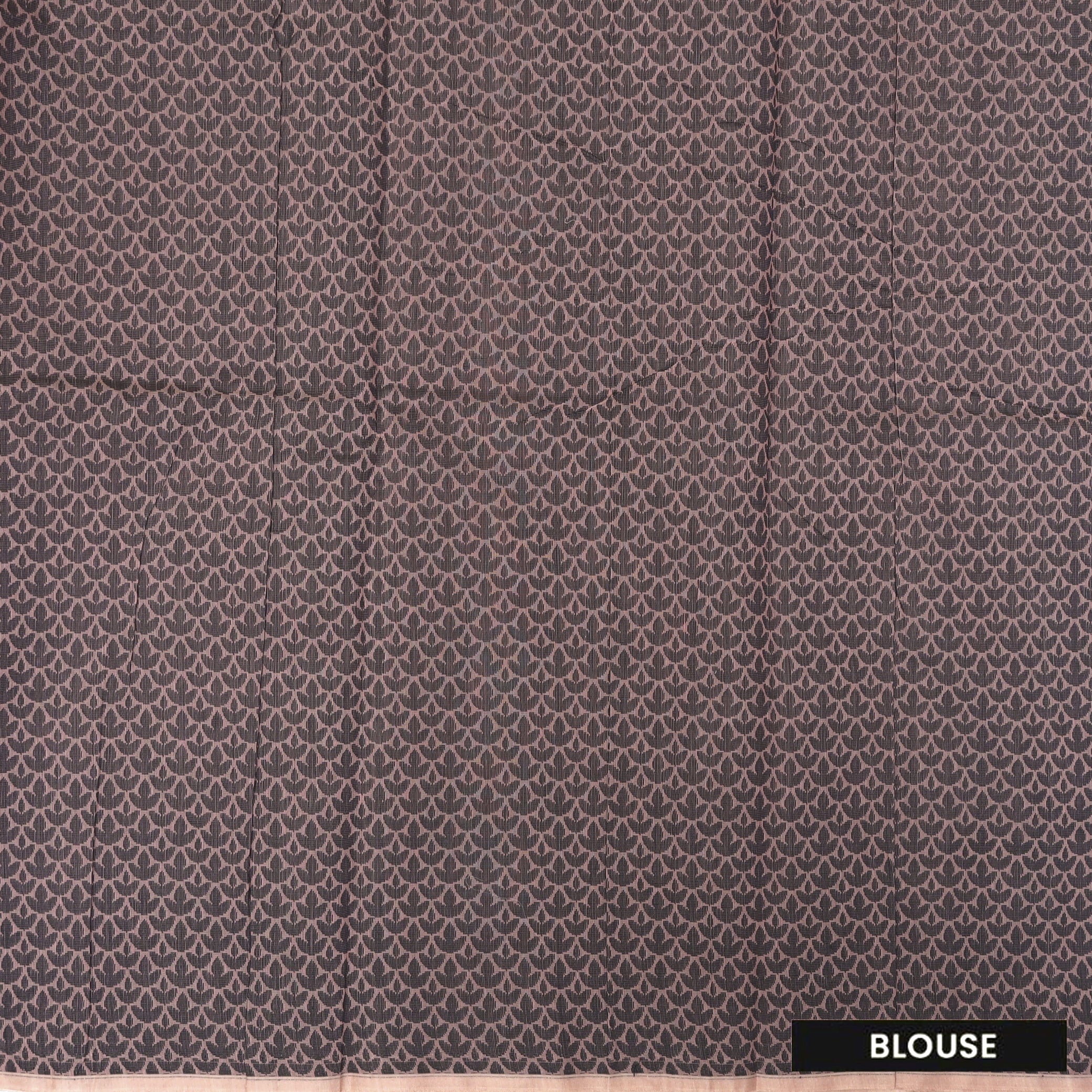 Pastel Pink With Black Zari Silk Cotton Saree