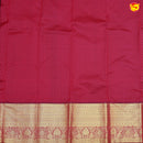 Dark Maroon with Dark Pink Gold Zari Long Border Wedding Silk Saree