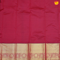 Dark Maroon with Dark Pink Gold Zari Long Border Wedding Silk Saree