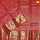 Orange Shade with Pink Traditional Tissue Wedding Silk Saree