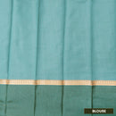 Cream With  Green  Border Silk Cotton Saree