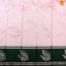 Pink with Black Floral Kubera Pattu Saree - Thenianantham