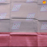 Grey with Copper with Maroon Border Kubera Silk Saree - Thenianantham