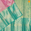 Pink with Water Green Traditional Tissue Wedding Silk Saree