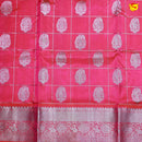 Rani Pink Checked in Traditional Buttas Venkatagiri Silk Saree - Thenianantham