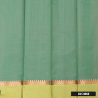 Rose Pink  With Green Border Silk Cotton Saree