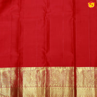 Tomato Red with Golden Stone Work Gold Zari Border Wedding Silk Saree