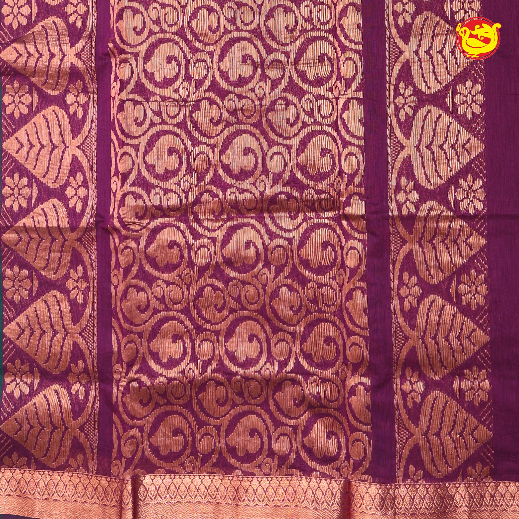 Dark Green With Purple Kalyani Cotton Saree