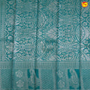 Baby Pink with Green Floral Motifs Kubera Pattu Saree - Thenianantham