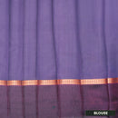 Sandal With Dark purple border Silk Cotton Saree