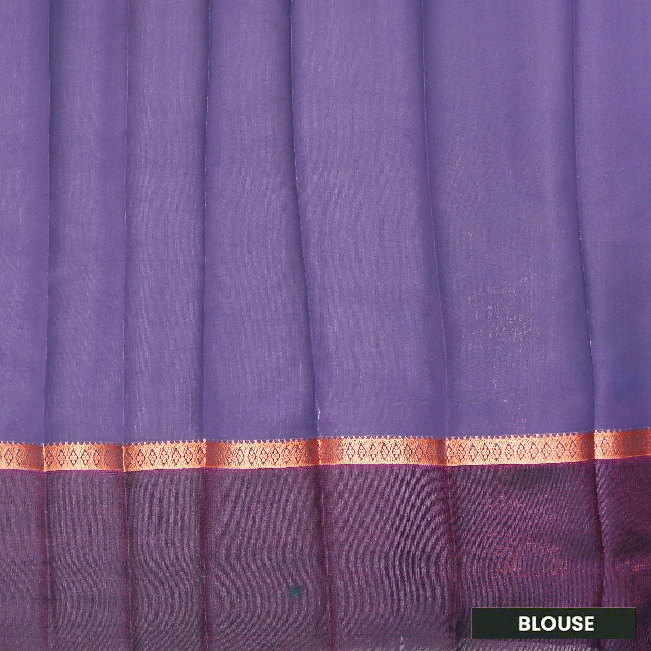 Sandal With Dark purple border Silk Cotton Saree