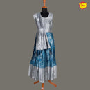 Silver with Blue Girls & Women Branded Readymade Pattu Gown - Thenianantham